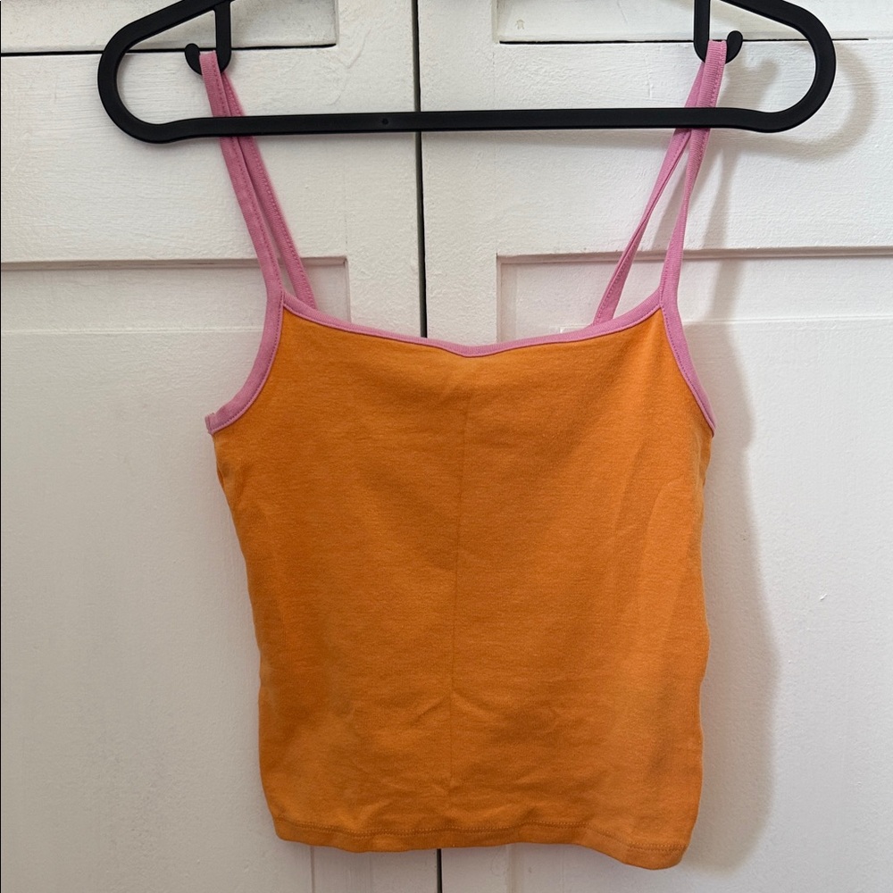 Cotton On Orange Sleeveless Crop Camisole